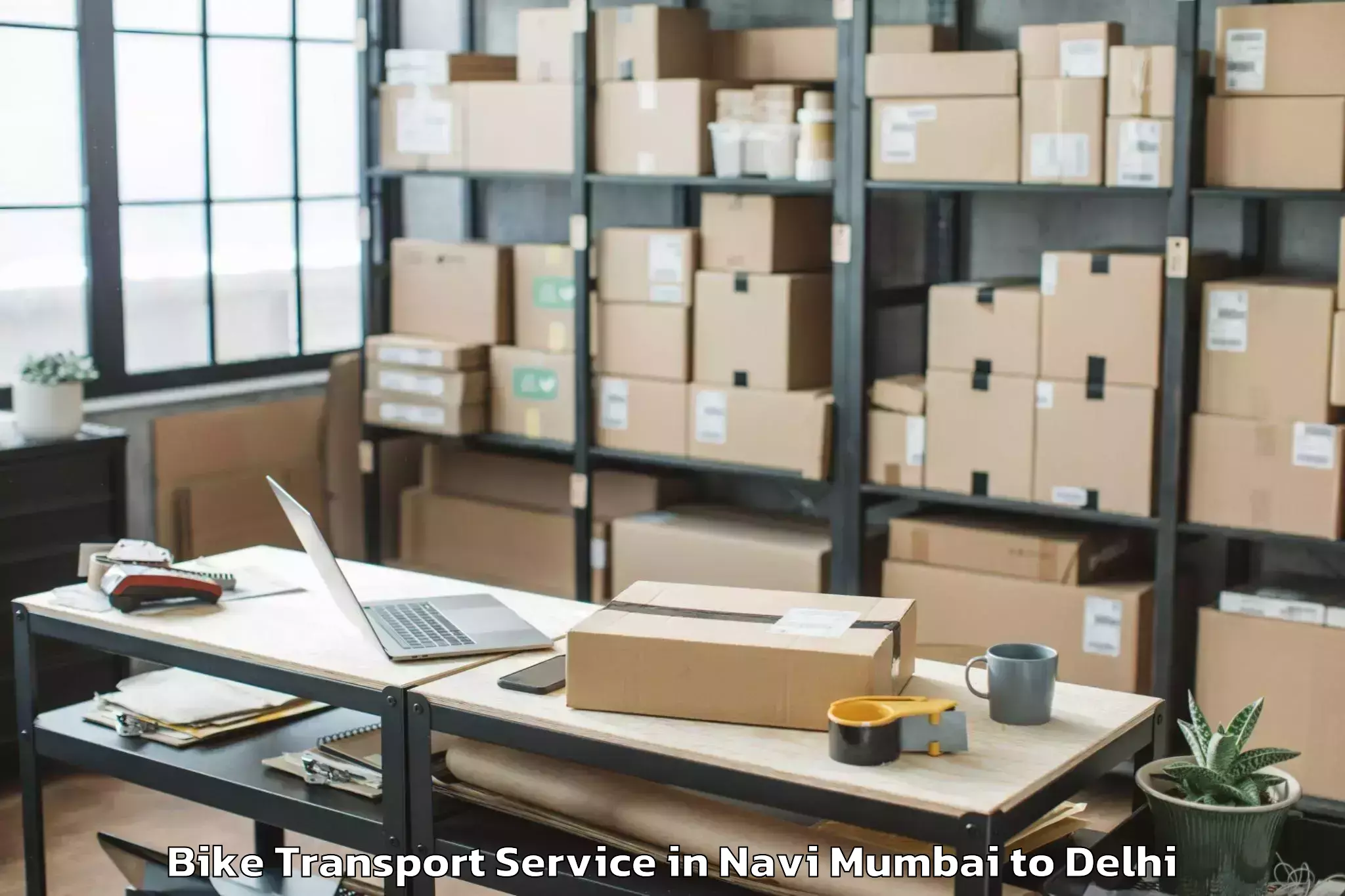 Book Navi Mumbai to Connaught Place Bike Transport Online